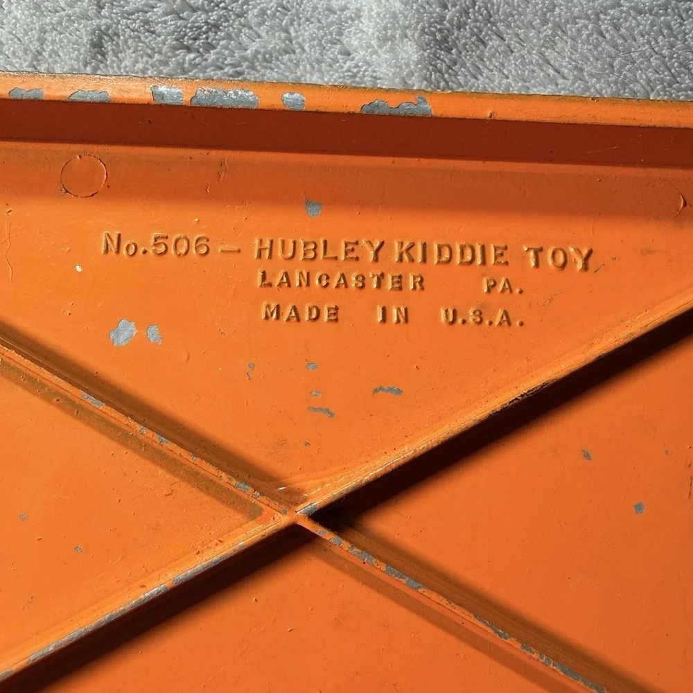 Hubley Low Boy Semi Trailer Orange Vintage Toy Trailer Only No. 506